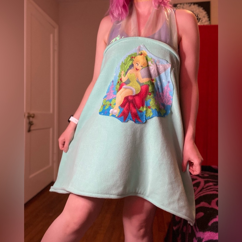 Handmade fleece tinkerbell top/tunic/dress